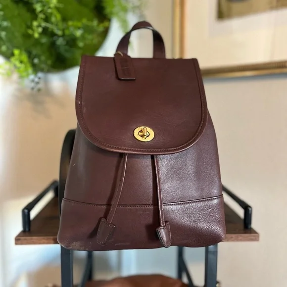 Coach Rich Brown Leather Backpack - Picture 2 of 5